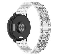 Niboow 20mm Strap for Garmin Forerunner 570 42mm/165/165 Music,Approach S50/S44,Vivoactive 5,vívomove Trend,Venu Sq 2/2 Plus, Diamond Metal Watch Bands for Garmin Forerunner 570 42mm - Sliver