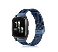 Niboow 20mm Strap for Garmin Venu Sq 2/Venu Sq 2 Music/Venu 2 Plus/Venu Sq, Metal Stainless Steel Watch Bands for Garmin Vivoactive 3 Music/Forerunner 245 music/Forerunner 645 - Blue