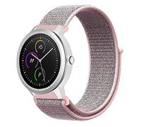 Niboow 20mm Strap for Garmin Vivoactive 6/Vivoactive 5/Vivoactive 3 music/Forerunner 165 Music, Nylon Soft Watch Band for Garmin Venu Sq 2/Venu 2 Plus/Sq 2 Music/Venu Sq/Venu Sq Music - Pink