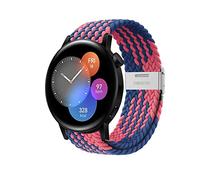 Niboow 20mm Strap for Huawei Watch GT 3 Pro 43mm/GT 3 42mm/GT 2 42mm/Watch 2/Watch 2 Pro/Watch 2 Sport/Honor Magic Watch 2 42mm, Nylon Braided Watch Bands for Garmin Vivoactive 5 - Blue/Pink