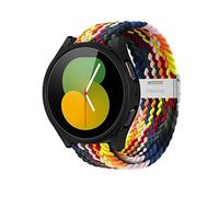 Niboow 20mm Strap for Samsung Galaxy Watch Watch 7/6 / 5/4 40mm 44mm / Galaxy Watch FE 40mm / Galaxy Watch 6 Classic 43mm 47mm, Nylon Braided Watch Bands for Galaxy Watch 5 Pro 45mm - Rainbow