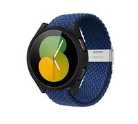 Niboow 20mm Strap for Samsung Galaxy Watch Watch 7/6 / 5/4 40mm 44mm / Galaxy Watch FE 40mm / Galaxy Watch 6 Classic 43mm 47mm, Nylon Braided Watch Bands for Galaxy Watch 5 Pro 45mm - Blue