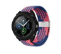 Niboow 20mm Strap for Samsung Galaxy Watch Watch 7/6 / 5/4 40mm 44mm / Galaxy Watch FE 40mm / Galaxy Watch 6 Classic 43mm 47mm, Nylon Braided Watch Bands for Galaxy Watch 5 Pro 45mm - Blue/Pink