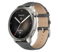 Niboow 22mm Strap for Amazfit Balance/Bip 5 /Cheetah/Cheetah Pro/GTR 4/GTR 3 Pro, Vintage Leather Watch Bands for Garmin Venu 3 /Forerunner 265/Forerunner 255/vivoactive 4/Venu 2/Active - Grey