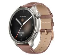 Niboow 22mm Strap for Amazfit Balance/Bip 5 /Cheetah/Cheetah Pro/GTR 4/GTR 3 Pro, Vintage Leather Watch Bands for Garmin Venu 3 /Forerunner 265/Forerunner 255/vivoactive 4/Venu 2/Active - Pink