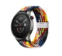 Niboow 22mm Strap for Amazfit Bip 5/GTR 4/GTR 3 Pro/GTR 3/GTR 2 eSIM/GTR 2e/GTR 47mm, Sports Elastic Nylon Braided Watch Band for Amazfit Cheetah/Cheetah Pro/Stratos 3/Stratos 2s/Stratos - Colorful