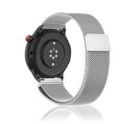 Niboow 22mm Strap for Amazfit Bip 5/GTR 4/GTR 3 Pro/GTR 3/GTR 2 eSIM/GTR 2e/GTR 47mm, Stainless Steel Metal Watch Bands for Amazfit Cheetah/Cheetah Pro/Stratos 3/Stratos 2s/Stratos 2/Stratos - Silver