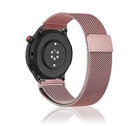 Niboow 22mm Strap for Amazfit Bip 5/GTR 4/GTR 3 Pro/GTR 3/GTR 2 eSIM/GTR 2e/GTR 47mm, Stainless Steel Metal Watch Bands for Amazfit Cheetah/Cheetah Pro/Stratos 3/Stratos 2s/Stratos 2/Stratos - Pink