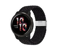 Niboow 22mm Strap for Garmin Venu 3/Venu 2/Vivoactive 4/Forerunner 265/Forerunner 255/Forerunner 255 Music, Elastic Nylon Watch Bands for Huawei Watch GT 4 46mm/Watch 4/Watch 4 Pro - Star Black