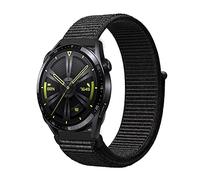 Niboow 22mm Strap for Huawei Watch GT 5 46mm/GT 5 Pro 46mm/GT 4 46mm/GT 3 Pro 46mm/GT 3 46 mm/GT Runner/GT 2 46 mm/GT 2 Pro, Nylon Soft Watch Band for Huawei Watch 4/Watch 4 Pro/Watch 3 - Black