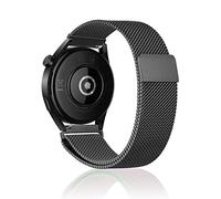 Niboow 22mm Strap for Huawei Watch GT 5 46mm/GT 5 Pro 46mm/GT 4 46mm/GT 3 Pro 46mm/GT 3 46 mm/GT Runner/GT 2 46 mm/GT 2 Pro/GT 2e, Metal Watch Bands for Huawei Watch 4/Watch 4 Pro/Watch Buds - Black