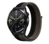 Niboow 22mm Strap for Huawei Watch GT 6/GT 6 Pro/GT 5/GT 5 Pro/GT 4/GT 3/GT 2 Pro (46mm), Nylon Soft Watch Bands for Huawei Watch5/Watch4/Watch3 Pro (46mm)/Watch4 Pro 48mm - Grey/Green