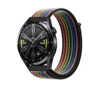 Niboow 22mm Strap for Huawei Watch GT 6/GT 6 Pro/GT 5/GT 5 Pro/GT 4/GT 3/GT 2 Pro (46mm), Nylon Soft Watch Bands for Huawei Watch5/Watch4/Watch3 Pro (46mm)/Watch4 Pro 48mm - Rainbow-2