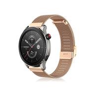 Niboow 22mm Strap for Huawei Watch GT4 46mm/Watch 4 46mm/Watch Ultimate/Xiaomi Watch S1/S1 Active/Amazfit GTR 3/GTR 3 Pro, Metal Stainless Steel Watch Bands for Garmin Vivoactive 4 - Rose Gold