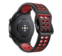 Niboow 22mm Strap for Xiaomi Watch S4/S3 /2 Pro/S1/S1 Active/Mi Watch, Men Women Sport Waterproof Soft Breathable Silicone Watch Bands for Xiaomi Redmi Watch5 Active/Watch5 Lite - Black/Red