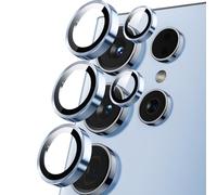 Niboow Camera Lens Protectors for Samsung Galaxy S25 Ultra 5G, Aluminum Alloy Tempered Glass Anti Scratch Camera Cover, Independent Lens Protectors Film for Samsung Galaxy S25 Ultra 5G - Blue