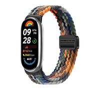 Niboow Magnetic Stretchy Braided Watch Strap for Xiaomi Smart Band 10/9 / 8, Men Women Adjustable Nylon Elastic Replacement Band for Xiaomi Smart Band 10/9 / 8 - Camouflage Colorful