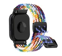 Niboow Magnetic Stretchy Braided Watch Straps for Xiaomi Redmi Watch5 Active/Xiaomi Redmi Watch5 Lite, Men Women Sport Nylon Replacement Band for Xiaomi Watch S4 - Rainbow