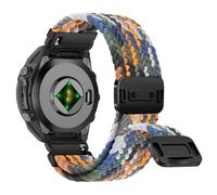 Niboow QuickFit 20mm Nylon Watch Strap for Garmin Fenix 8 43mm/Fenix 7S Pro Solar/Fenix 7S/ Fenix 6S/Fenix 6S Pro/Fenix 5S, Sport Elastic Replacement Band for Garmin Descent Mk3S/Mk3Si - Rainbow