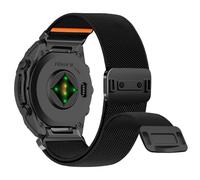 Niboow QuickFit 20mm Nylon Watch Strap for Garmin Fenix 8 43mm/Fenix 7S Pro Solar/Fenix 7S/ Fenix 6S/Fenix 6S Pro/Fenix 5S, Elastic Magnetic Buckle Replacement Bands for Garmin Descent Mk3S - Black