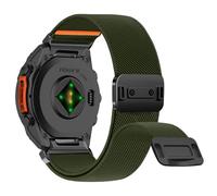 Niboow QuickFit 22mm Nylon Watch Strap for Garmin Fenix 8/Fenix E 47mm/Fenix 7 Pro/Fenix 7/Fenix 6/Fenix 6 Pro, Elastic Magnetic Buckle Replacement Bands for Garmin Descent G2/Tactix 8 47mm - Green
