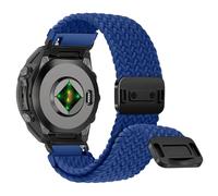 Niboow QuickFit 22mm Nylon Watch Strap for Garmin Fenix 8/Fenix E 47mm/Fenix 7 Pro/Fenix 7/Fenix 6/Fenix 6 Pro, Sport Elastic Replacement Band for Garmin Descent G2/Tactix 8 47mm - Blue