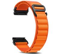 Niboow QuickFit 22mm Strap for Garmin Fenix 8 47mm/Fenix E 47mm/Fenix 7 Pro Solar/Fenix 7/Epix 2 Pro 47mm, Sport Nylon Titanium G-Hook Watch Band for Garmin Fenix 6 GPS/Fenix 6 Pro GPS/Fenix 5 -Orange
