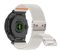 Niboow QuickFit 26mm Nylon Watch Strap for Garmin Fenix 8 Pro 51mm/Fenix 8 51mm/7X Pro/7X/6X Pro/6X/5X/3/3HR, Elastic Magnetic Buckle Replacement Bands for Garmin Enduro 3/Instinct 3 50mm - White