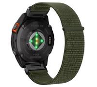 Niboow QuickFit 26mm Strap for Garmin Fenix 8 51mm/Fenix 7X Pro Solar/Fenix 7X/Fenix 6X/Fenix 6X Pro/Fenix 5X/Fenix 5X Puls, Nylon Breathable Watch Band for Garmin Enduro 3/Epix 2 Pro 51mm- Green