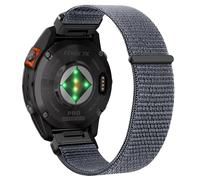 Niboow QuickFit 26mm Strap for Garmin Fenix 8 51mm/Fenix 7X Pro Solar/Fenix 7X/Fenix 6X/Fenix 6X Pro/Fenix 5X/Fenix 5X Puls, Nylon Breathable Watch Band for Garmin Enduro 3/Epix 2 Pro 51mm - Grey