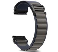 Niboow QuickFit 26mm Strap for Garmin Fenix 8 51mm/Fenix 7X Pro Solar/Fenix 7X/Fenix 6X/Fenix 6X Pro/Fenix 5X Puls, Sport Nylon Titanium G-Hook Watch Band for Garmin Enduro 3/Epix 2 Pro 51mm - Blue