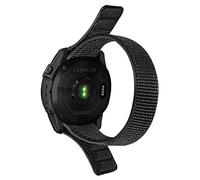 Niboow QuickFit Strap 26mm for Garmin Epix 2 Pro 51mm, Nylon Soft Breathable Watch Bands for Garmin Fenix 7X Pro Solar/Fenix 7X/6X GPS/6X Pro/6X Sapphire GPS/5X Sapphire/5X GPS - Black
