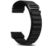Niboow QuickFit Strap for Garmin Fenix 8 and Solar, Epix 2 and Sport Nylon Titanium G-Hook Watch Band for Fenix 6 and 5 - Black