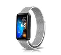 Niboow Strap Compatible with Huawei Band 8/9 / 10, Men Women Children Nylon Soft Lightweight Breathable Watch Band for Huawei Band 8/9 / 10 - White