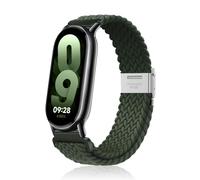 Niboow Strap Compatible with Xiaomi Smart Band 10/9 / 8, Women Men Children Elastic Nylon Breathable Braided Watch Bands for Xiaomi Mi Band 10/9 / 8 - Green