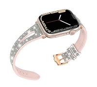 Niboow Strap for Apple Watch 49mm 46mm 45mm 44mm 42mm Series 10/Series 9/Series 8/Series 7/Series 6/Series 5/Series 4/Series 3/2/Ultra 2, Sparkling Silicone Watch Bands for Apple iWatch/SE/SE 2-Grey