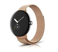 Niboow Strap for Google Pixel Watch 3 41mm 2024 / Pixel Watch 2 2023 / Pixel Watch 2022, Magnet Stainless Steel Metal Watch Band for Google Pixel Watch 3 41mm / Pixel Watch 2 / Pixel Watch - Rose Gold