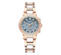 NIBOSI Women's Watches Analog Quartz Ladies Wrist Watches with Date Diamond Rose Gold Dial Luxury Waterproof Watch for Wrists Female Designer Dress Watches for Women(Rose Blue)