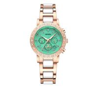 NIBOSI Women's Watches Analog Quartz Ladies Wrist Watches with Date Diamond Rose Gold Dial Luxury Waterproof Watch for Wrists Female Designer Dress Watches for Women(Rose Green)