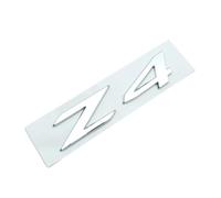 NIBOTT 3D ABS Adhesive Chrome Black Logo Z4 Emblem Letters Car Rear Trunk Badge Decal Fit For BMW Z4 E85 E89 G29 Z4 Sticker Accessories(Chrome Silver)