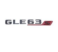 NIBOTT 3D ABS Black Car Decal V8 BITURBO Rear Trunk Emblem Sticker Logo GLE63S Badge Fit For Mercedes AMG GLE 63 S W167 W166 C292 (Color : Black Red)