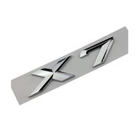 NIBOTT 3D ABS Black Chrome Letters For Cars Rear Trunk Badge X7 Emblem Logo Car Sticker Fit For BMW X7 G07 X7 Fit For BMW Lettering Accessories(Chrome)