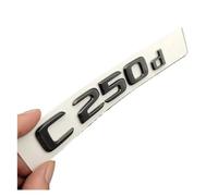 NIBOTT 3D ABS C250d Car Rear Trunk Emblem Badge Glossy Black Chrome Letters For Car Logo Fit For Mercedes C250d W205 W204 Sticker Accessories(C250d Glossy Black)