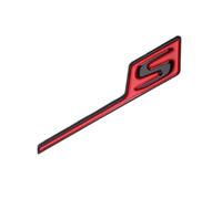 NIBOTT 3D ABS Car Trunk S Logo Badge Stickers Fit For Mercedes S Emblem AMG A45 W176 CLA45 C117 C63 W205 E63 W212 GLA45 X156 GLC GLE 63(Red Black)