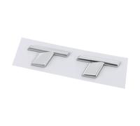 NIBOTT 3d ABS Chrome Black TT Logo Letters Car Trunk Emblem Badge Decal Fit For Audi TT RS MK1 8N 8J MK3 8S MK2 TT Sticker Accessories(Chrome TT)