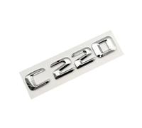 NIBOTT 3D ABS Chrome Car Rear Trunk Emblem Badge Letters C180 C200 C220 C250 C300 C350 4MATIC Logo Fit For Mercedes W205 W204 Accessories(C220)