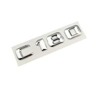 NIBOTT 3D ABS Chrome Car Rear Trunk Emblem Badge Letters C180 C200 C220 C250 C300 C350 4MATIC Logo Fit For Mercedes W205 W204 Accessories(C180)