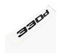 NIBOTT 3D ABS Chrome Letters Black Car Rear Trunk Badge Sticker Emblem 330i 330d Logo Fit For BMW E46 E90 E91 E30 F30 Car Accessories(330d Glossy Black)