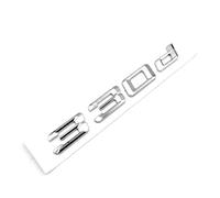 NIBOTT 3D ABS Chrome Letters Black Car Rear Trunk Badge Sticker Emblem 330i 330d Logo Fit For BMW E46 E90 E91 E30 F30 Car Accessories(330d Chrome Silver)