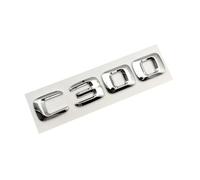 NIBOTT 3d ABS Chrome Letters Car Rear Trunk Emblem Badge Sticker C200 C300 C400 4MATIC Logo Fit For Mercedes C CLASS W205 W204 Accessories(C300)